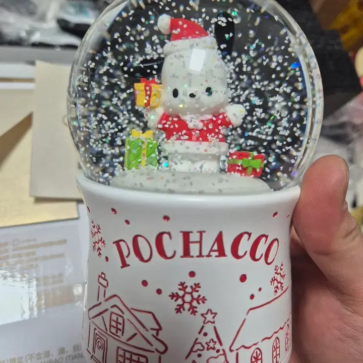 [BUNJANG] JARLL x Sanrio Pochacco Christmas Snow Globe with Music Box / 홍콩 JARLL x 산리오 크리스마스 포차코 오르골 스노우 글로브