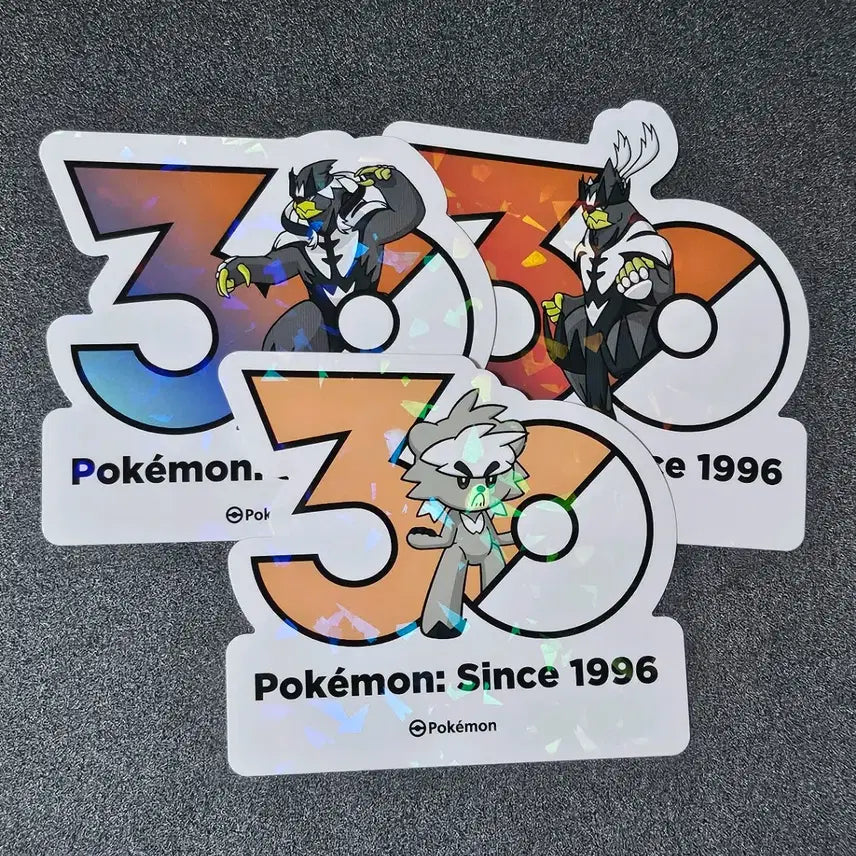 [BUNJANG] Pokemon 30th Anniversary Sticker Set (Chigoma Urashios) / 일괄) 포켓몬 로고 30주년 스티커 치고마 우라오스 일격 연격