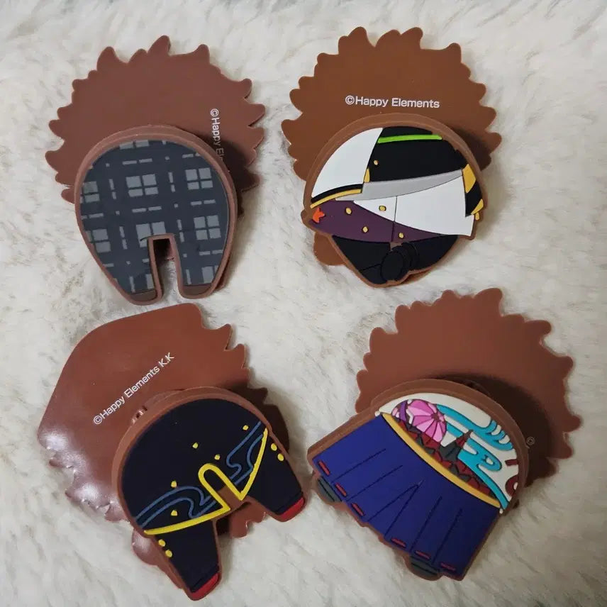 [BUNJANG] Ensemble Stars Kuro Kiryu Rubber Clip Bundle Set / 앙상블 스타즈 앙스타 키류 쿠로 러버클립 고무 집게 일괄