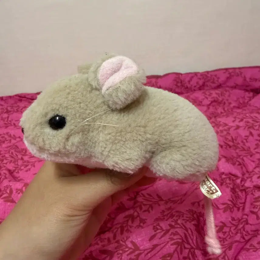 [BUNJANG] Heart &amp; Heart Squeaky Mouse Plush Doll / 빈티지인형 / 핱앤핱 삑삑 생쥐인형