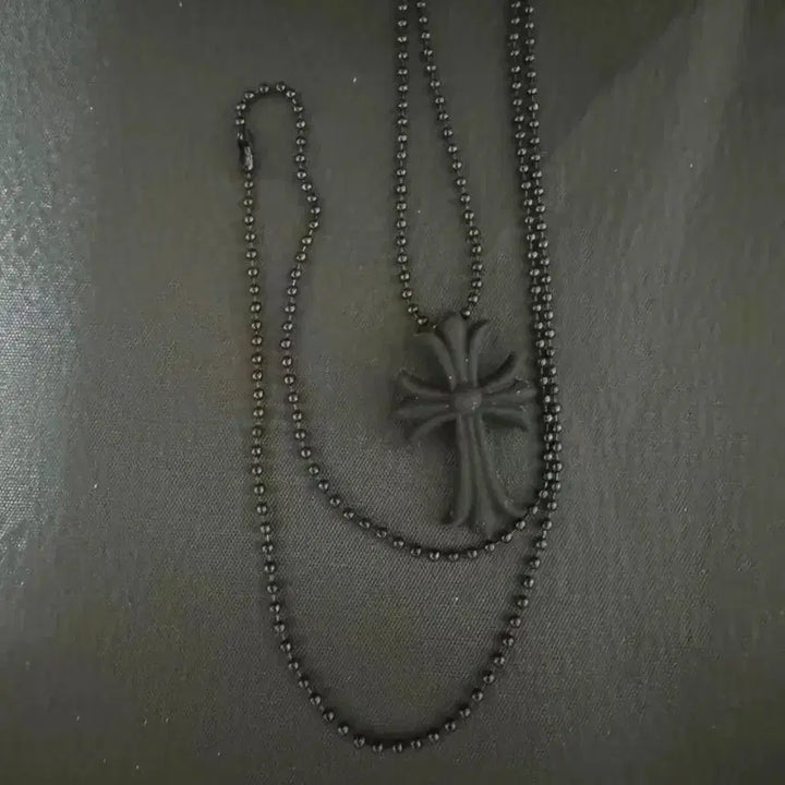 [BUNJANG] Silicone Cross Necklace / 실리콘 십자가 목걸이