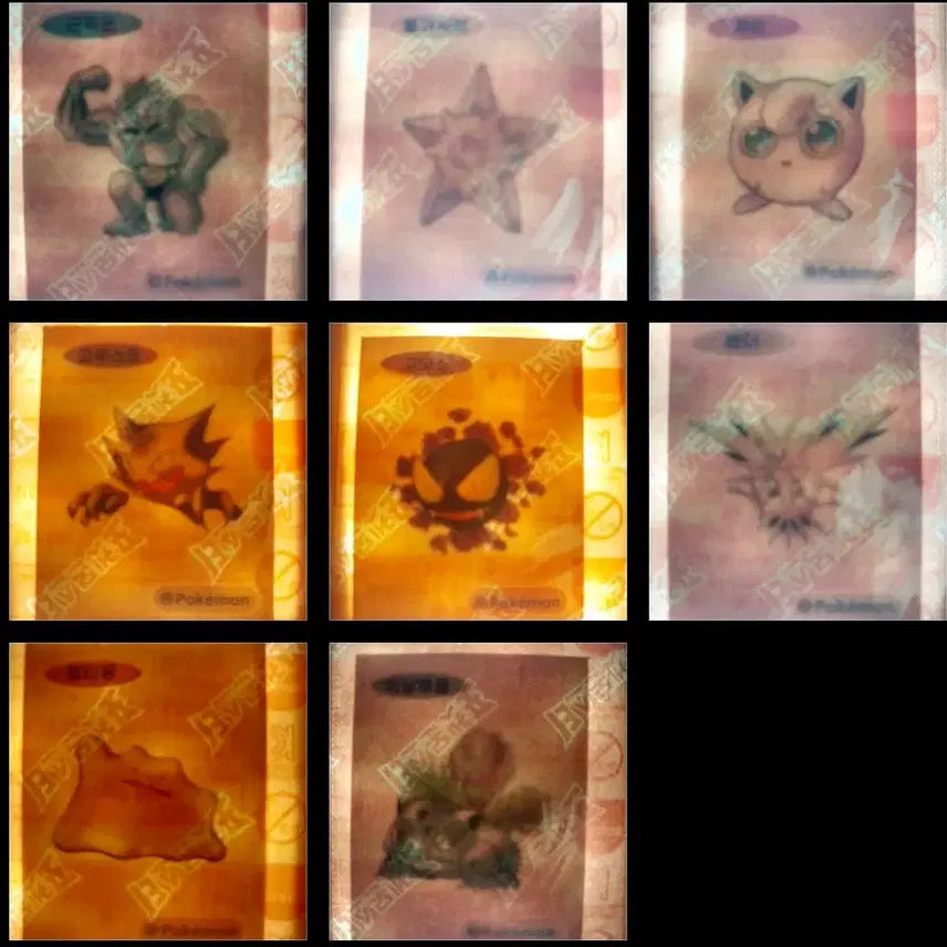 [BUNJANG] Pokemon Artworks Sealed Tteukkoong + 8 Bundle Set / 포켓몬 아트웍 미개봉 띠부씰 8개 일괄 판매