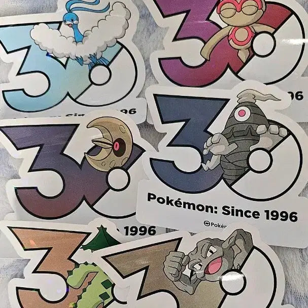 [BUNJANG] Pokemon 30th Anniversary Sticker Set (6 Types, Bundle) / 포켓몬 30주년 스티커 파비코리등 6종 일괄