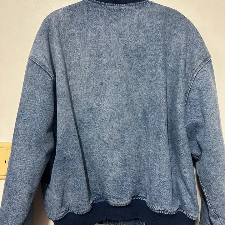 [BUNJANG] Supreme Washed Knockout Denim Varsity Jacket Washed Blue 23SS / 슈프림 워시드 녹아웃 데님 바시티 자켓 워시드 블루 - 23SS