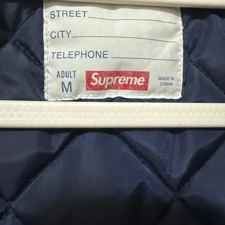 [BUNJANG] Supreme Washed Knockout Denim Varsity Jacket Washed Blue 23SS / 슈프림 워시드 녹아웃 데님 바시티 자켓 워시드 블루 - 23SS