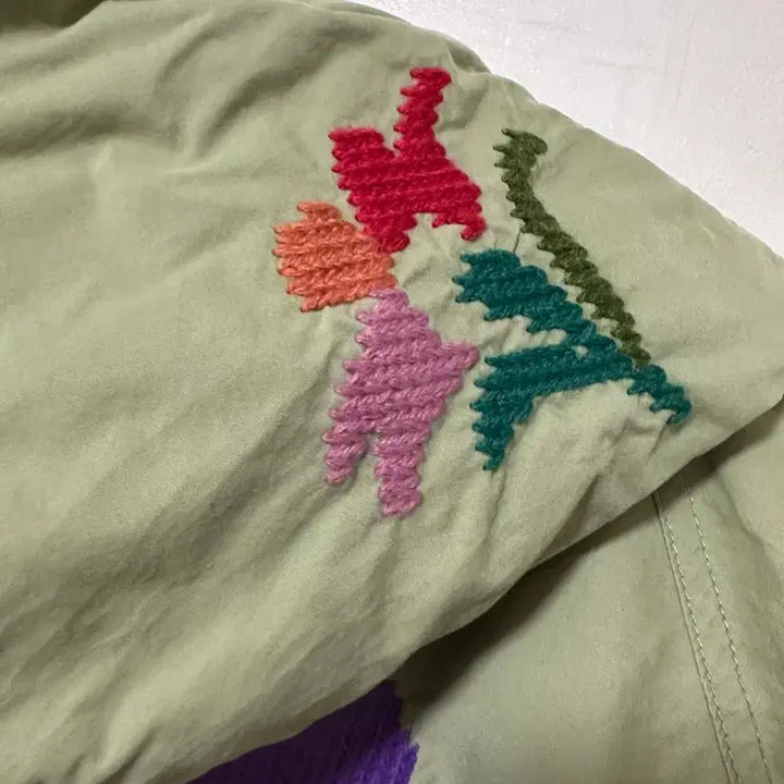 [BUNJANG] Supreme Needlepoint Hooded Jacket Olive 23FW / 슈프림 니들포인트 후드 자켓 올리브 - 23FW
