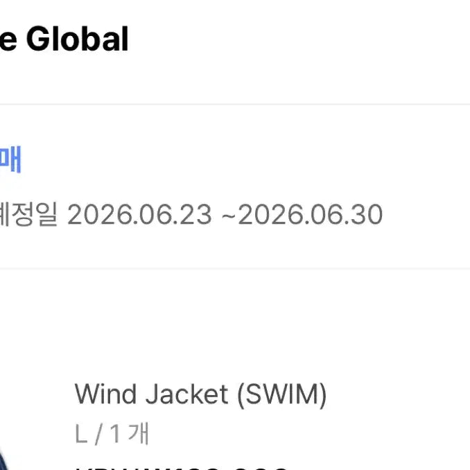 [SOLD OUT] BTS 윈드 자켓 (SWIM)