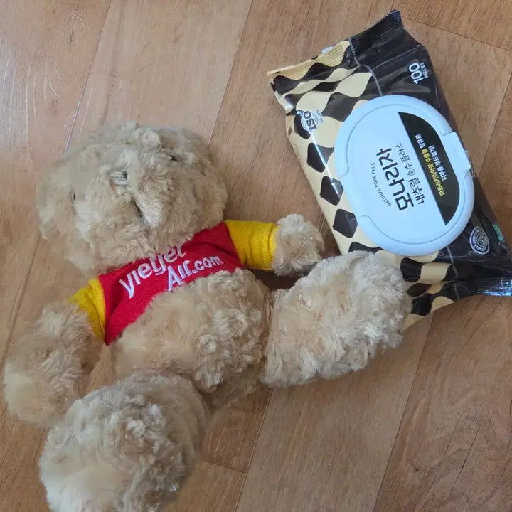 [BUNJANG] Vietjet Air Logo Teddy Bear / 비엣젯항공 곰인형