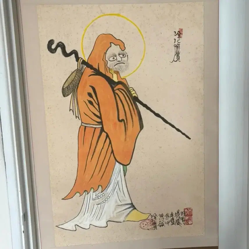 [BUNJANG] Bodhidharma Painted Scroll / 달마  채색  족자