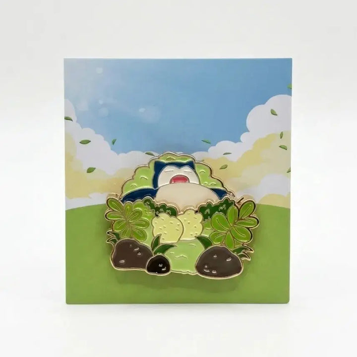 [BUNJANG] Iisak Toast x Pokemon Snorlax Pin Badge / 이삭토스트 포켓몬 잠만보