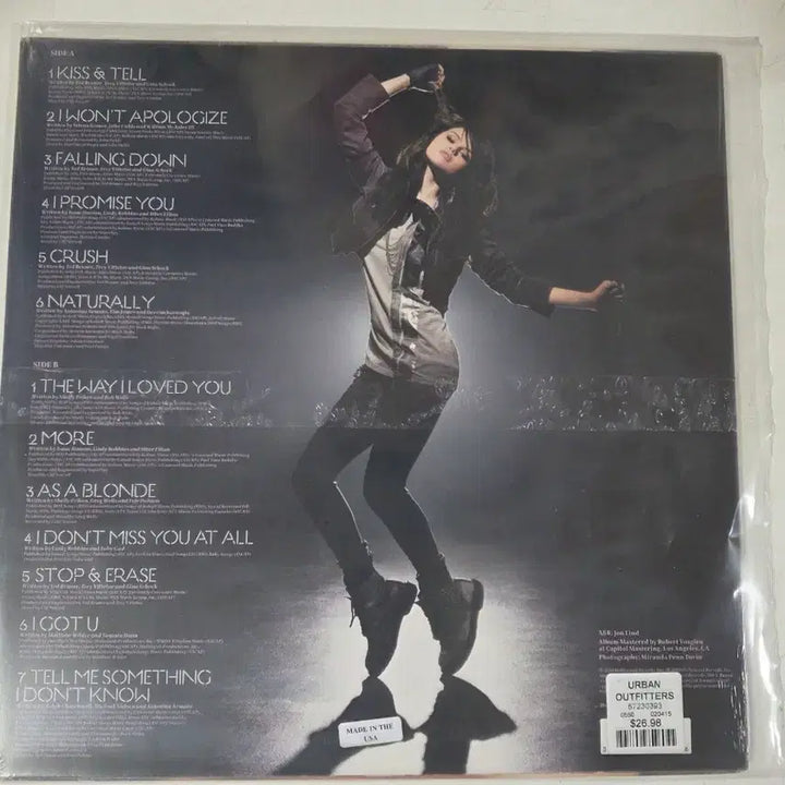 [BUNJANG] Selena Gomez Kiss &amp; Tell LP Vinyl Record / 셀레나 고메즈 LP