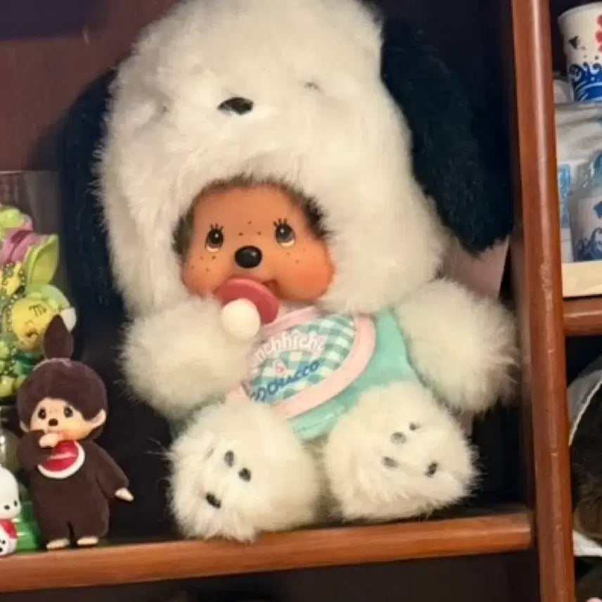 [BUNJANG] Sanrio Pochacco Monchhichi Plush Toy / 정품) 산리오 포차코 몬치치