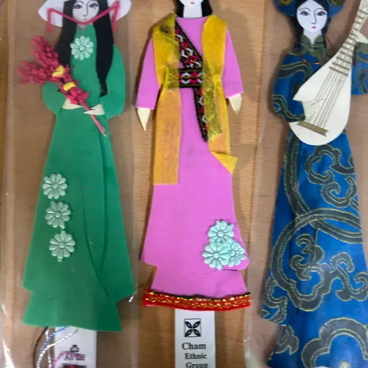 [BUNJANG] Vietnamese Traditional Dolls Ao Dai Set of 7 / 베트남 전통 인형 아오자이 7종 세트