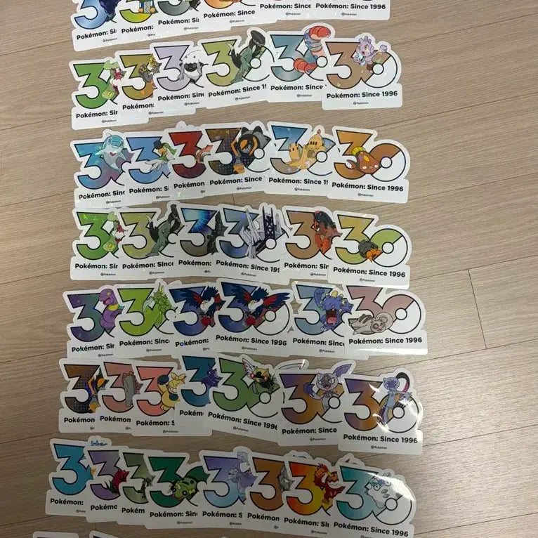 [BUNJANG] Pokemon 30th Anniversary Sticker Bundle Set / 포켓몬 30주년 스티커 일괄