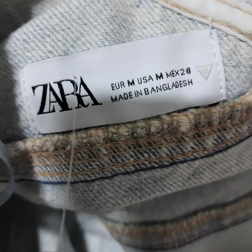 [SOLD OUT] 새상품 ZARA 자라 원숄더 비대칭 크롭 데님 탑 청자켓 55 찐이쁨