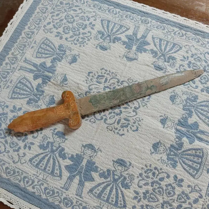 [BUNJANG] Ancient Bronze and Jade Ceremonial Dagger Prop / 고대 칼 장식용 소품  청동옥칼