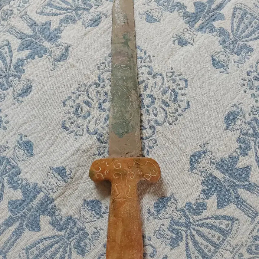 [BUNJANG] Ancient Bronze and Jade Ceremonial Dagger Prop / 고대 칼 장식용 소품  청동옥칼
