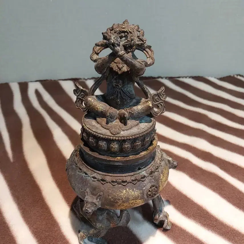 [BUNJANG] Antique Vintage Brass Buddha Incense Burner / 불상 향로 앤틱 빈티지 황동