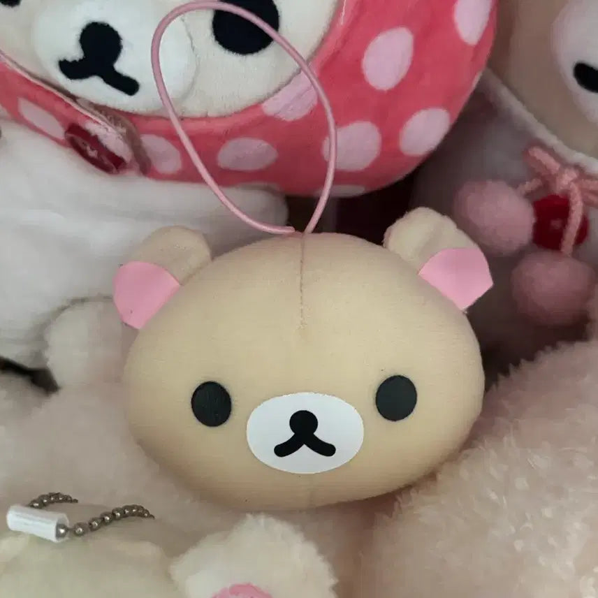[BUNJANG] Rilakkuma Korilakkuma Face Cleaner Keychain / 고전 코리락쿠마 얼굴 클리너키링