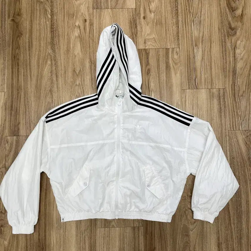 [BUNJANG] Adidas Classic Windbreaker White / 아디다스 클래식 바람막이 화이트