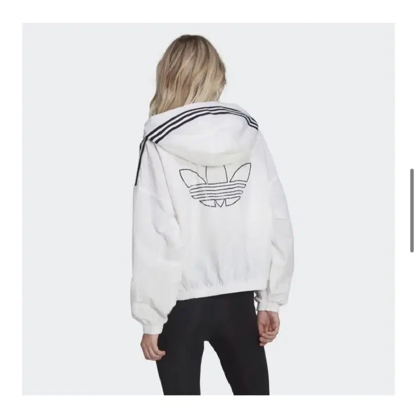 [BUNJANG] Adidas Classic Windbreaker White / 아디다스 클래식 바람막이 화이트
