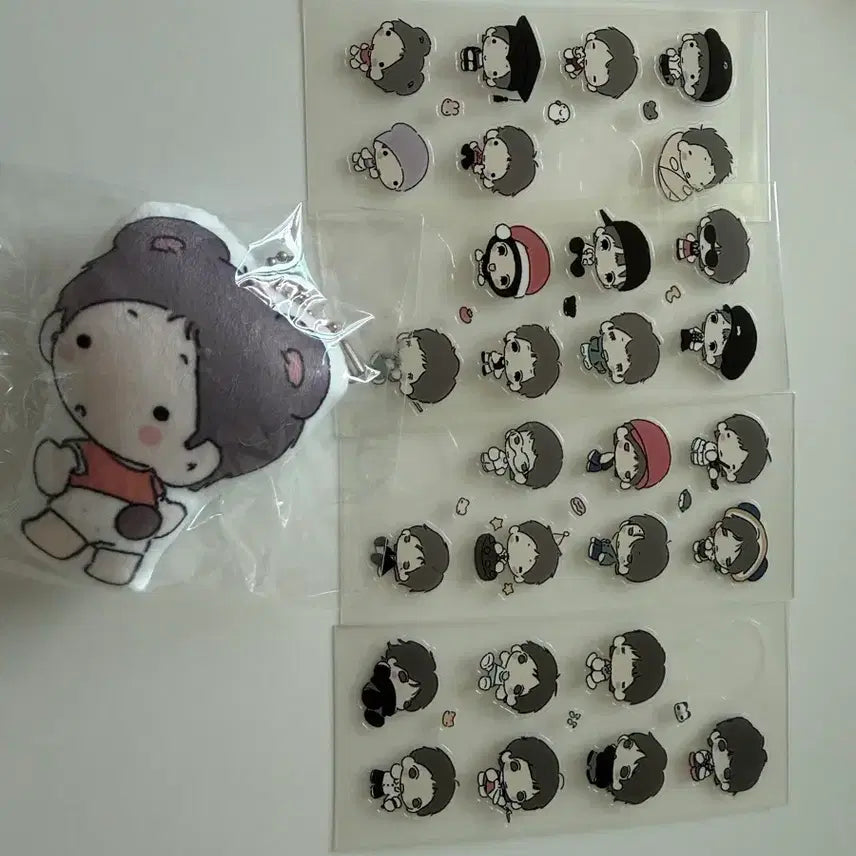 [BUNJANG] BOYNEXTDOOR Boo Jjone Cushion Keychain Sticker Set / 보넥도 비공굿 박사 김부쫀 듀 doo 스티커 키링 쿠션키링 양도