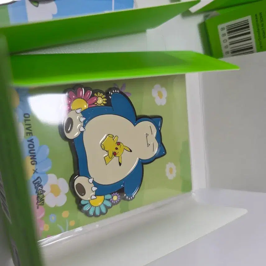 [BUNJANG] Pokemon Olive Young Collaboration Badge Snorlax Pikachu / 포켓몬 올리브영 콜라보 뱃지 잠만보 피카츄
