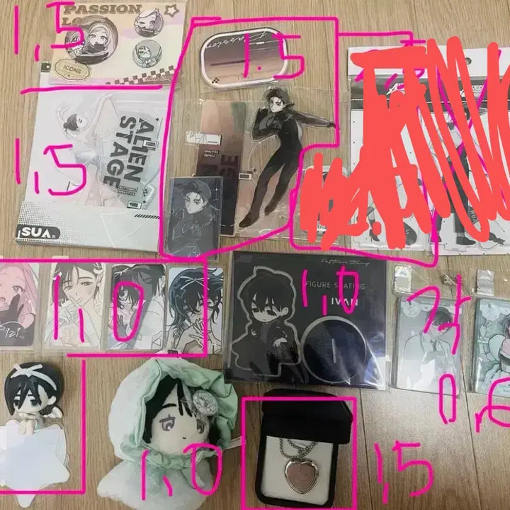 [BUNJANG] A-Stage Sua, Ivan Goods Bundle Set / 대량처분 일괄5.0! 에이스테 수아,이반 굿즈 팬던트, 코롯토, 스포츠