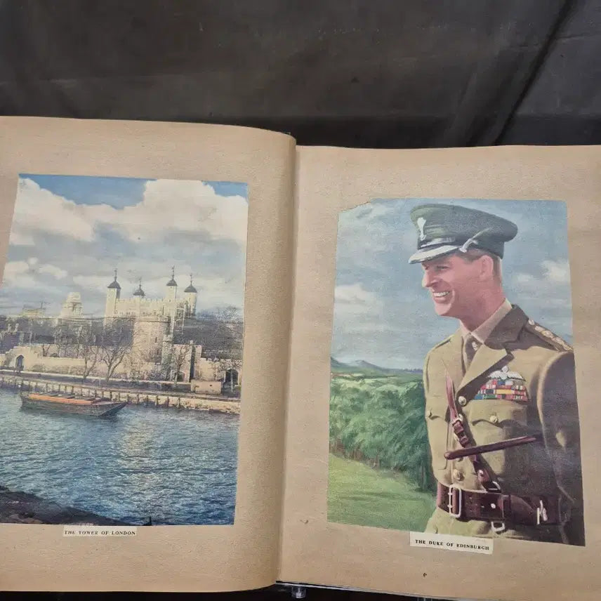 [BUNJANG] 1950s British Royal Family Photo Scrapbook and Postcards (52+) / 1950년대 영국왕실왕족사진 스크랩과  엽서 52장이상