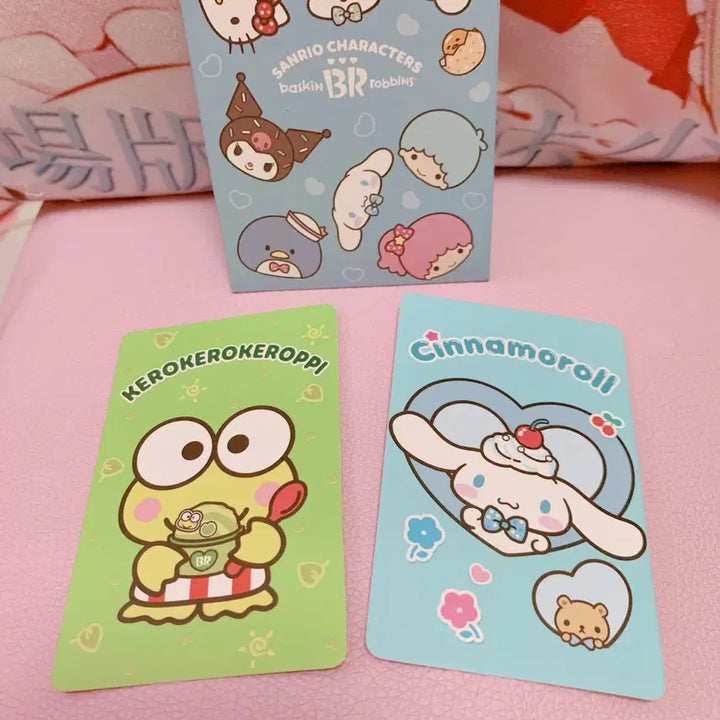 [BUNJANG] Sanrio Keropi &amp; Cinnamoroll Baskin Robbins Bundle Set / 일괄) 베스킨라빈스 산리오 카드 케로피 시나모롤 베라