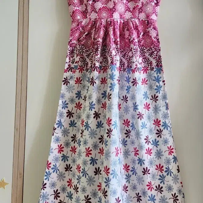 [BUNJANG] Vintage Flower Pattern Sleeveless Midi Dress / 빈티지 플라워 패턴 민소매 원피스