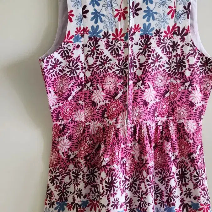[BUNJANG] Vintage Flower Pattern Sleeveless Midi Dress / 빈티지 플라워 패턴 민소매 원피스