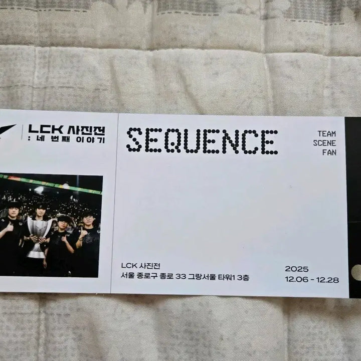 [BUNJANG] LCK Gen.G Sequence Ticket / LCK 사진전 시퀀스 젠지 티켓