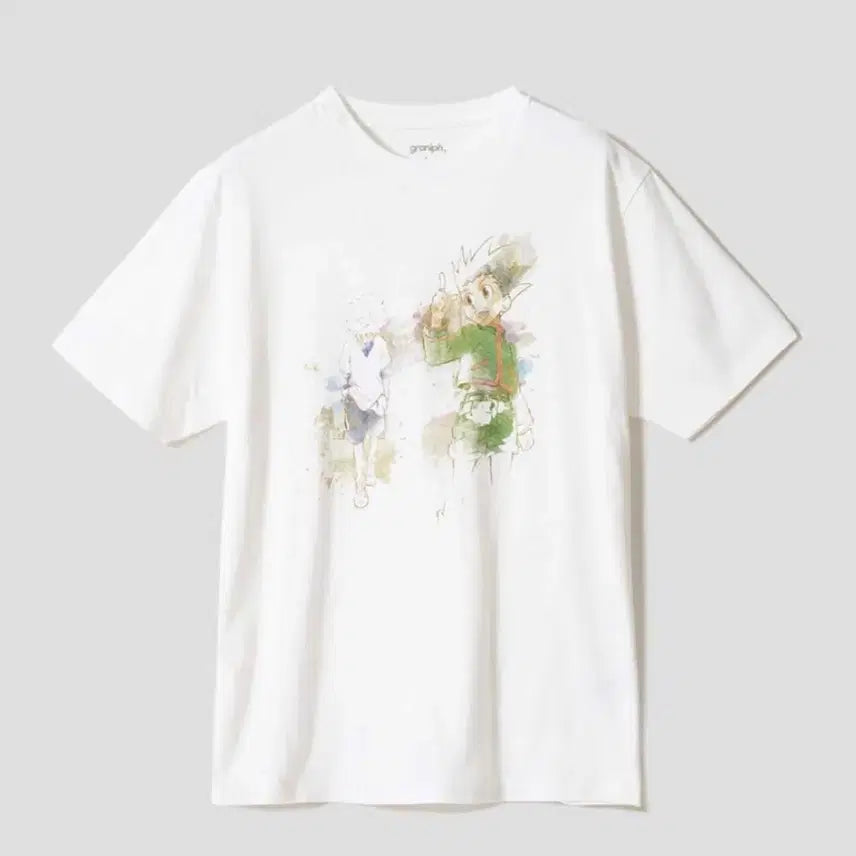 [BUNJANG] Graniph Hunter x Hunter Collaboration Short Sleeve T-Shirt Gon &amp; Killua / [L]헌터헌터 헌헌 그라니프 graniph 콜라보 반팔 티셔츠 곤 키르아