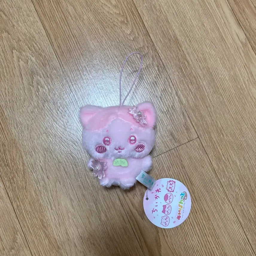 [BUNJANG] Cheekawaii Hachiware Cherry Blossom Plush Keychain / 먼작귀 치이카와 하치와레 벚꽃 인형 키링