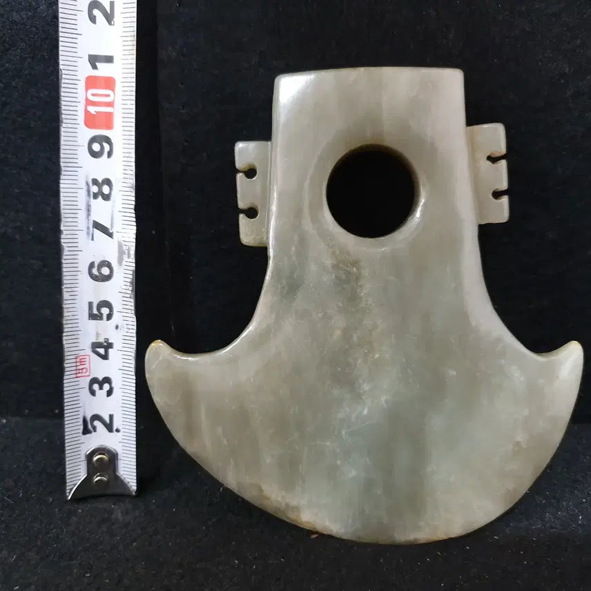 [BUNJANG] Antique Chinese Celadon Jade Axe / (수원만물)출토 화전옥 청옥 옥 도끼
