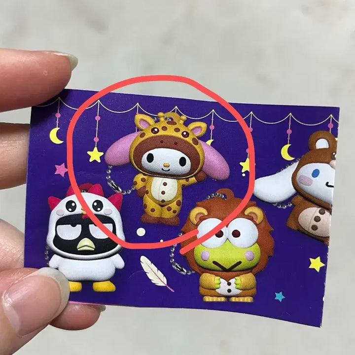 [BUNJANG] My Melody Giraffe Outfit Keychain Figure / 마이멜로디 키링 피규어