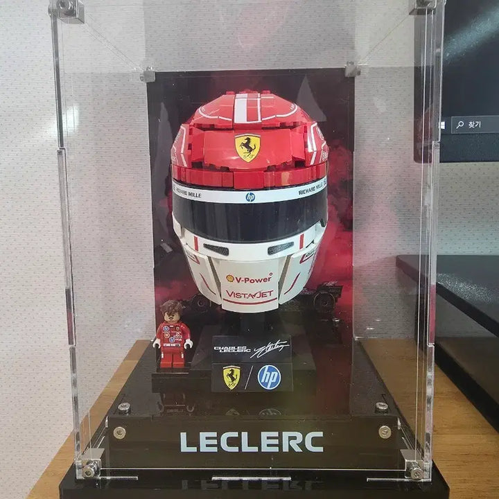 [BUNJANG] Lego Ferrari Leclerc Helmet Display Case / 레고 페라리 르클레르 헬멧