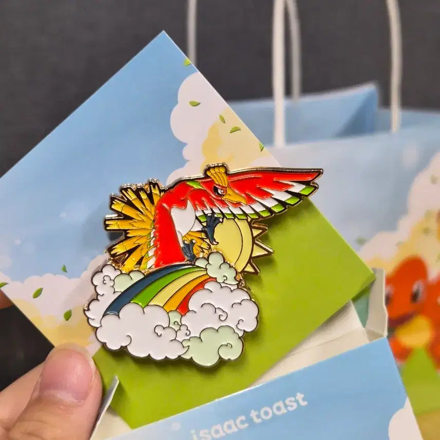 [BUNJANG] Pokemon Lugia Metal Badge / 이삭토스트 포켓몬 메탈 뱃지 칠색조