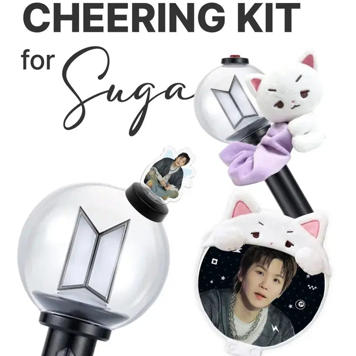 [BUNJANG] Suga Support Stick Cover Scrunchie Set / 슈가 응원 키트 피켓 커버 스크런치