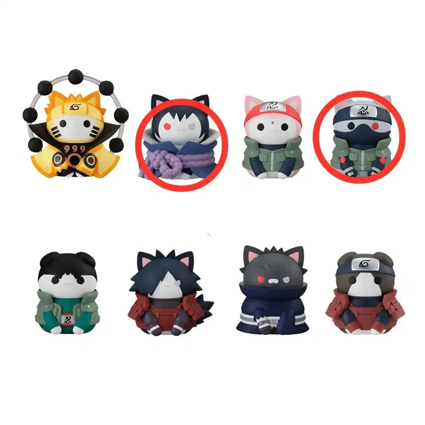 [BUNJANG] Megacat Nya-ru-to Kakashi &amp; Sasuke Figure Set / 나루토 메가캣 냐루토 카카시 사스케
