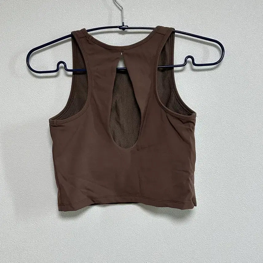 [BUNJANG] Brown Cropped Yoga Top / 크롭탑 요가복