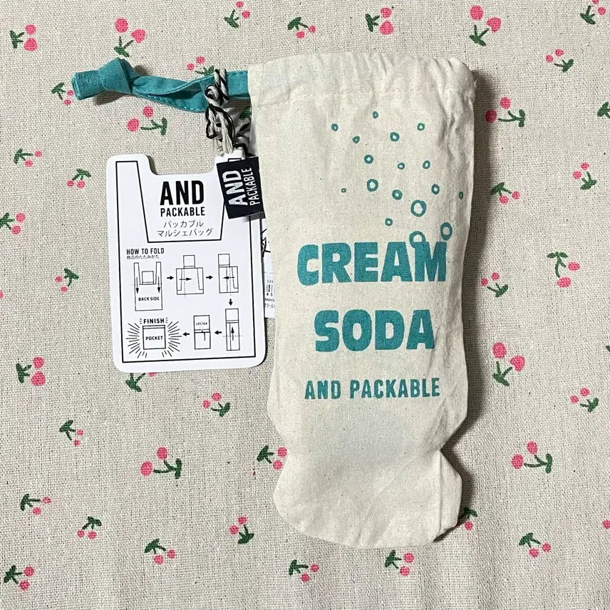 [BUNJANG] AndPackable Cream Soda Minimal Shape Portable Eco Bag Beige / 앤드패커블 크림소다 미니멀 쉐이프 휴대용 베이지 에코백
