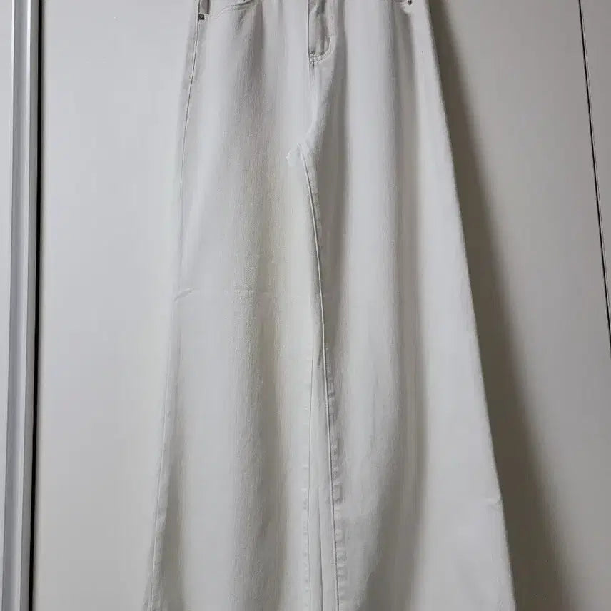 [BUNJANG] White Wide Leg Denim Pants (S, M) / 화이트 와이드 데님 팬츠(S.M 사이즈 있어요)스판끼 좋아요