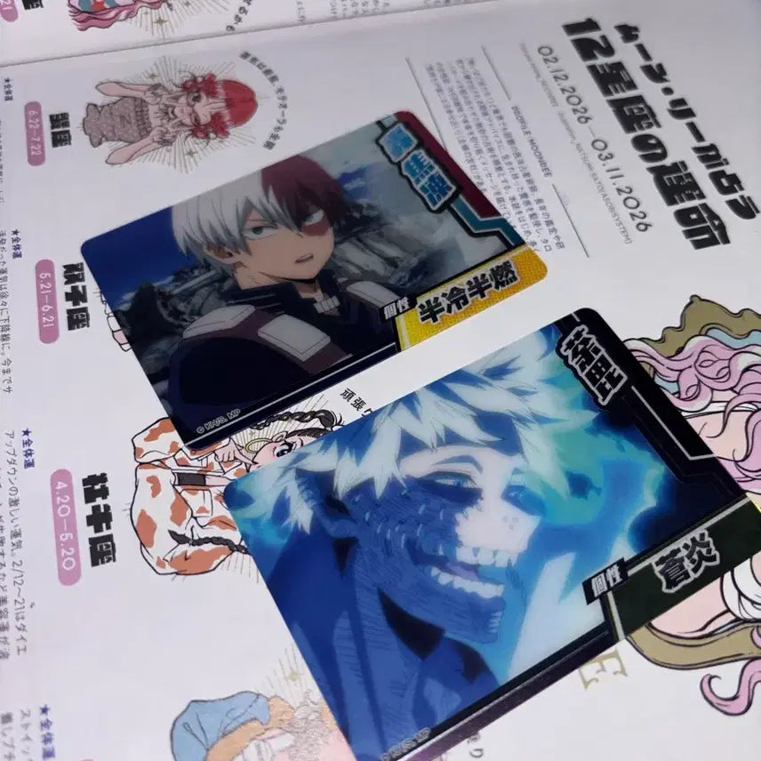 [BUNJANG] My Hero Academia Todoroki Shoto Dabi Photocards / 히로아카 나히아 히어로 카드 쇼토 토도로키 다비 포토카드