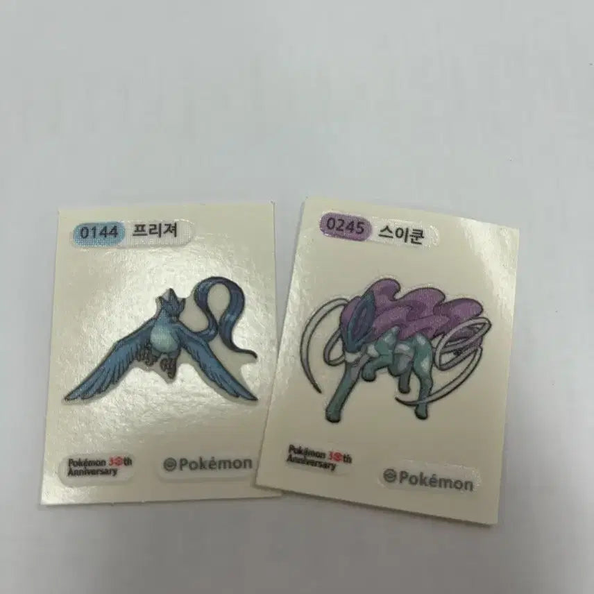 [BUNJANG] Pokemon Suicune/Articuno 30th Anniversary POG Set / 포켓몬 스이쿤/프리져 30주년 띠부실