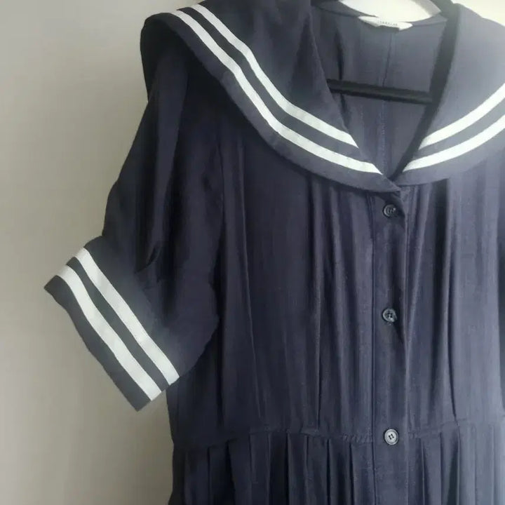 [BUNJANG] Linen Sailor Collar Long Dress / 린넨 원피스
