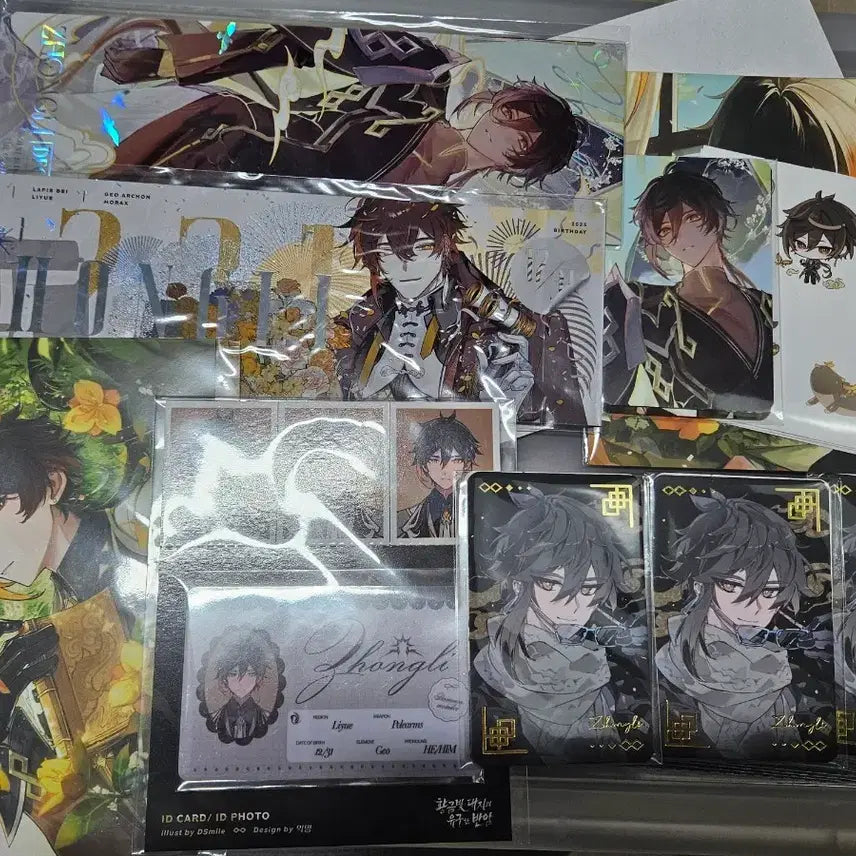 [BUNJANG] Genshin Impact Zhongli Birthday Cafe Full Set + Lucky Draw / 원신 종려 생일카페 전프레+럭드