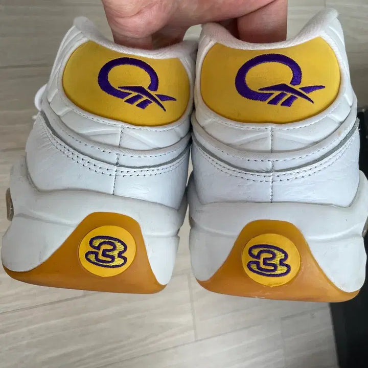 [BUNJANG] Reebok Question Mid Yellow Toe Sneakers (Size 290) / 리복 퀘스천 미드 옐로우 토 290 중고