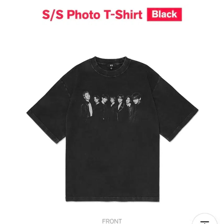 [BUNJANG] BTS Photo T-Shirt Black (M Size) / BTS photo 포토 티셔츠 블랙 새상품
